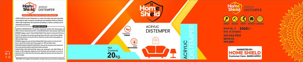 HomeShield Acrylic Distemper Label